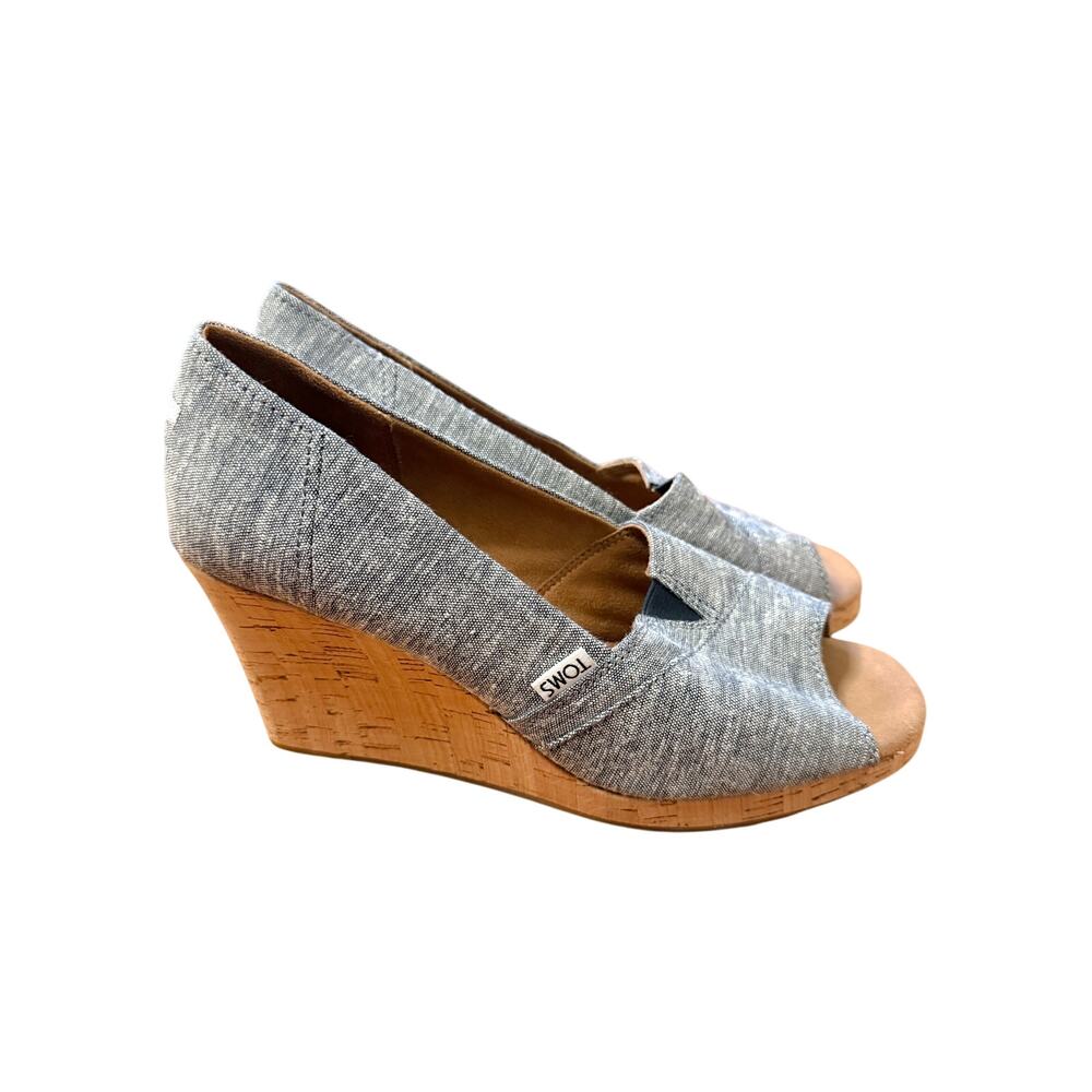 Toms Womens Michelle Canvas Slip On Espadrilles Size 11